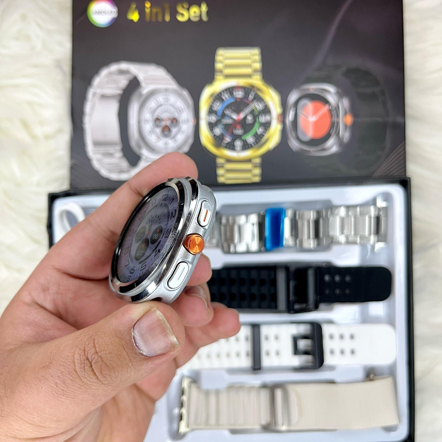 AMOLED 4 in 1 Smartwatch Ultra Set