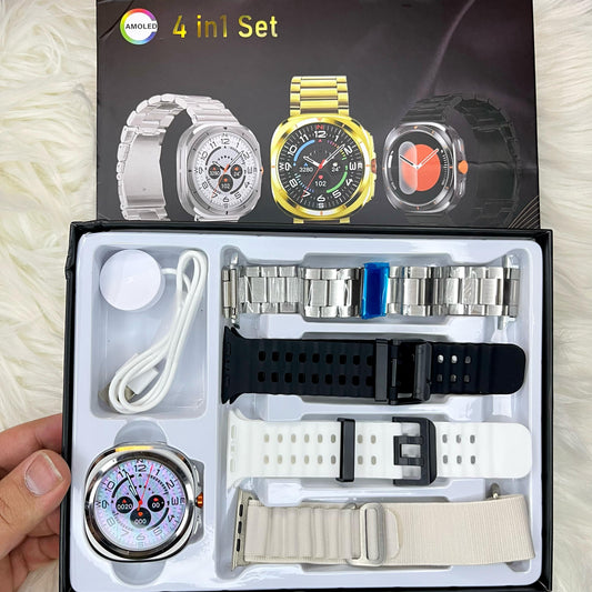 AMOLED 4 in 1 Smartwatch Ultra Set